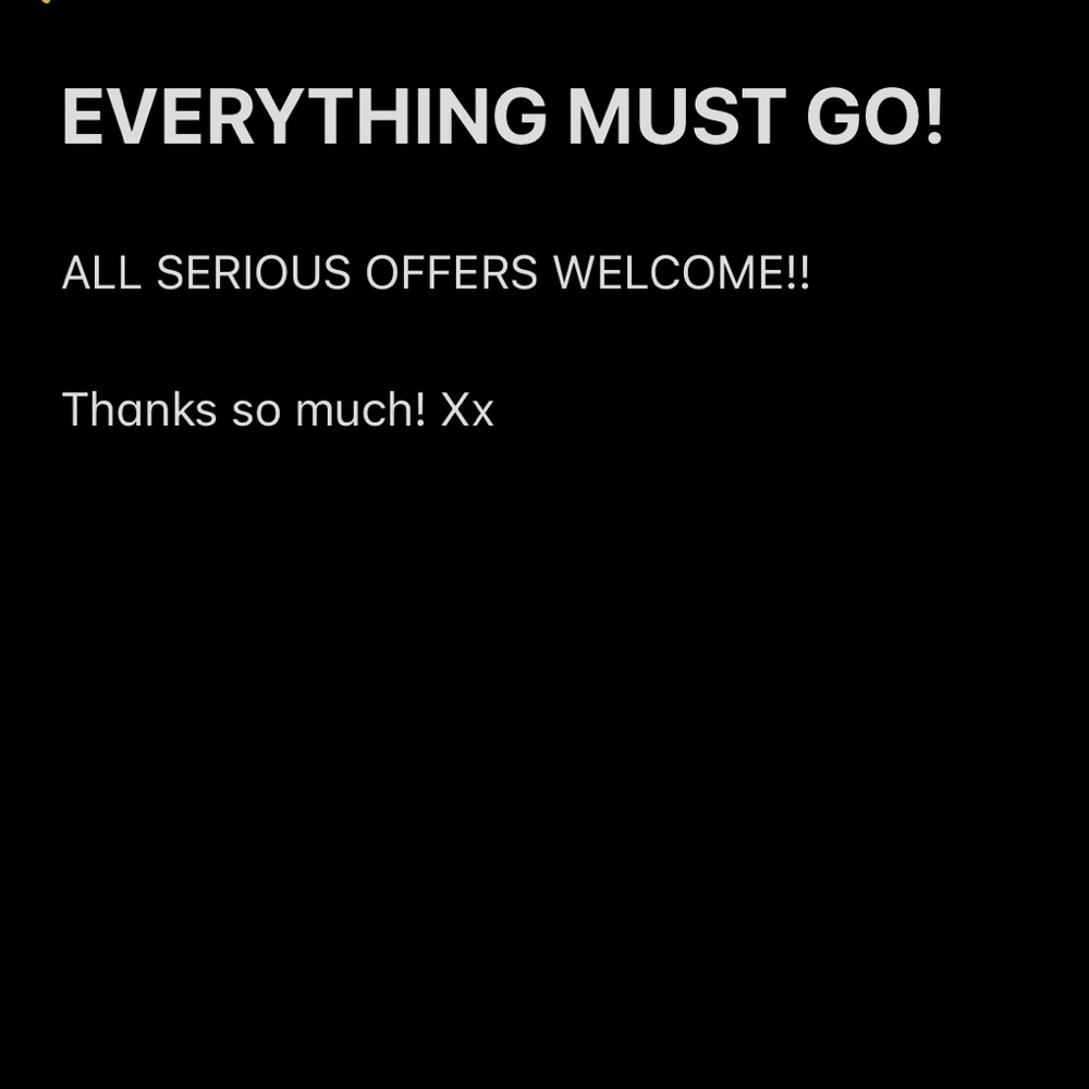 All offers welcome on my closest!! ALMOST EVERYTHING UNDER $25!!!!!